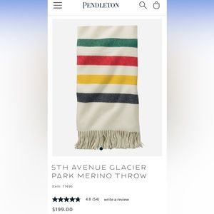 Pendleton 5th Ave Glacier Park Merino Throw Blanket